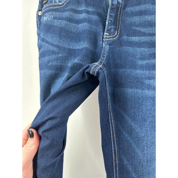 Women's Dark Blue Flare Jeans - Picture 5 of 10